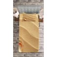 thumbnail image 4 of Ambesonne Animal Quilted Bedspread Set 2 Pcs, Seashells Yellow Sand, Twin Size, Sand Brown, 4 of 4