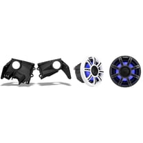 Kicker 51MSC65 6.5" Premium Marine LED Speakers Bundled with Speaker Panels Compatible with 2017-2025 CanAm Maverick X3 Vehicles