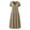 Beige, variant on Josdec Women's Casual Solid Color Cotton Dress V-Neck Eyelet Cutwork Short Sleeve Tiered Midi Dress for Daily Wear in Spring Summer S-3XL