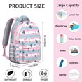 thumbnail image 6 of Trendy Flamingo Print School Bag - Lightweight Laptop Backpack for University Students, Breathable Bookbag with Side Pockets, Fashion Forward Design, 6 of 6