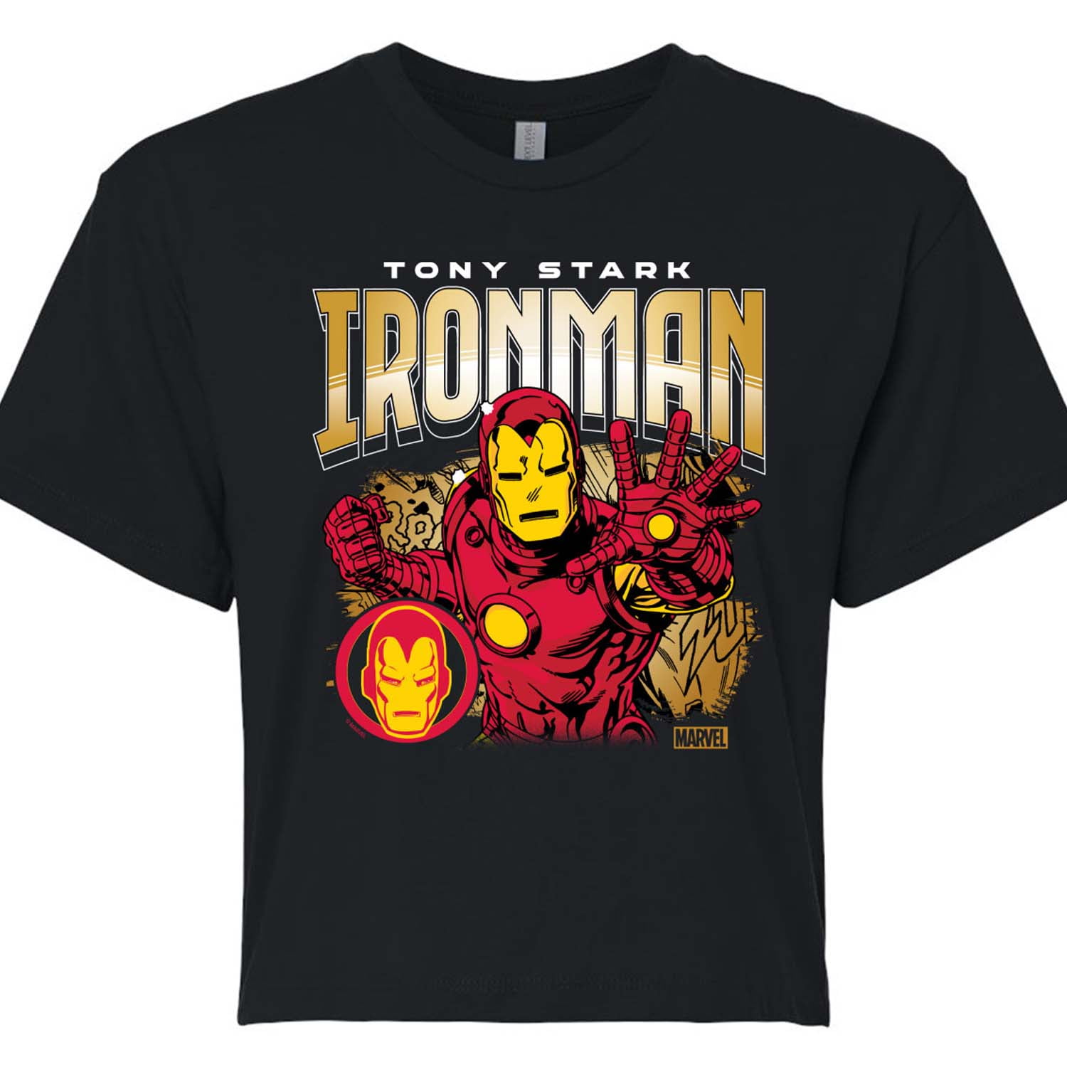 Marvel Iron Man - Tony Stark - Juniors Cropped Graphic T-Shirt