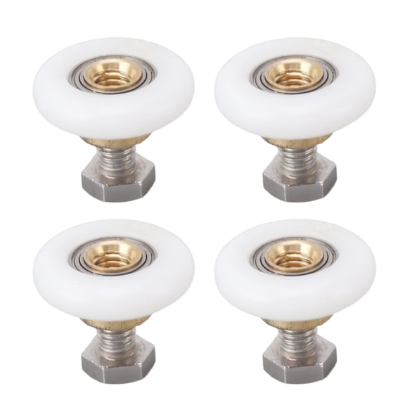 4 Set Shower Door Rollers Runners Wheels Bathroom Glass Door Rollers Runners Pulleys Wheels Replacement Part 27mm