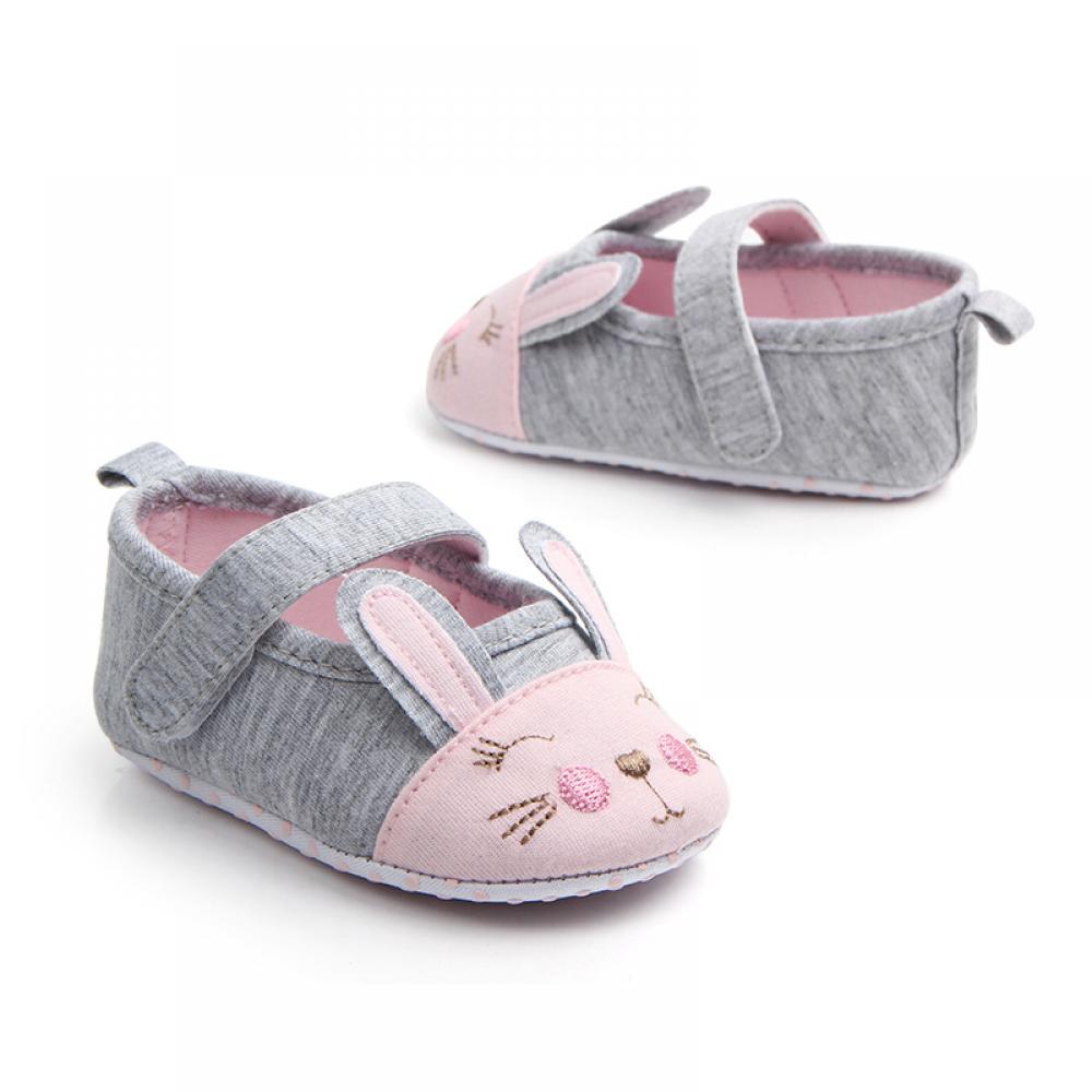 Infant Baby Girls Shoes Non-Slip Bowknot Princess Dress Mary Jane Flats Toddler First Walker Cute Rabbit Baby Sneaker Shoes 0-18M - image 4 of 5