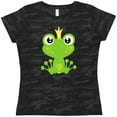 thumbnail image 3 of Inktastic Cute Frog, Green Frog, Frog Prince, Crown Women's T-Shirt, 3 of 5