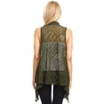 thumbnail image 2 of Cardigan Sans Manches Ouvert devant en Crochet pour Femmes, 2 of 5