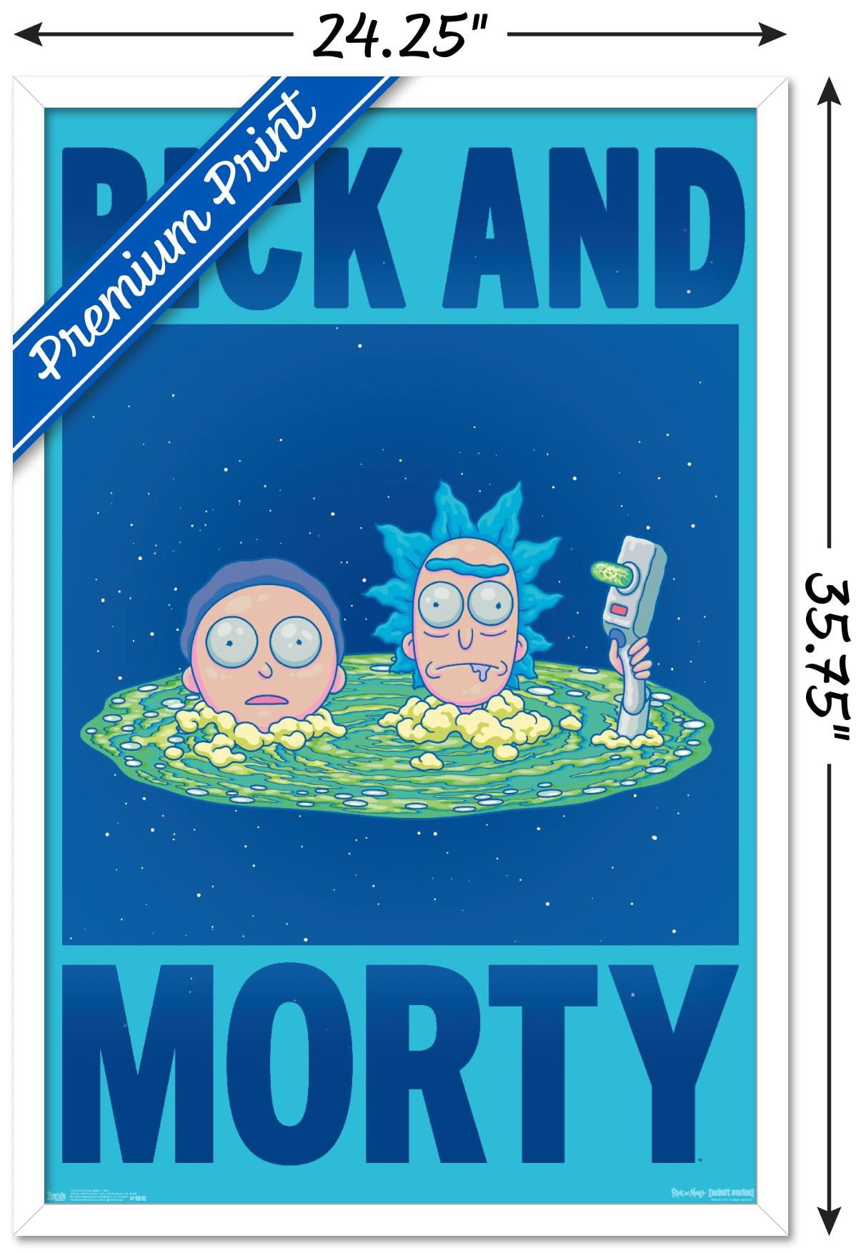 Rick And Morty - Title Wall Poster, 22.375" x 34", Framed