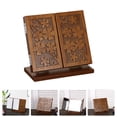 thumbnail image 2 of MasteelfCA 1pc Wooden Carve Pattern Mirror Folding Cosmetics Mirror Three-sided Mirror, 2 of 8