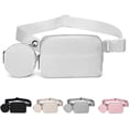 thumbnail image 1 of HAHDAXIA HVJCEZ Sacs Banane pour Femmes Hommes, Sac de Taille Mode Mini Bandoulière Ajustable pour Course, Randonnée et Voyage, a_White, Petit, 1 of 6