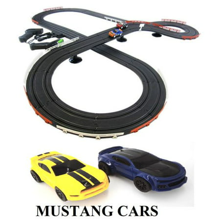 Mustang Challenge Slot Car Road Race Set Ho Scale