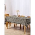 thumbnail image 3 of Grey Boho Rectangle Tablecloth, Vintage Ethnic Tribe Abstract Art Floral Waterproof & StainResistant Tablecloth, Washable Oil-proof Table Cover for Dining/Party/Wedding/Camping/Buffet 60x120 In, 3 of 9