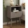 thumbnail image 1 of Mesita de noche moderna Nightstand JOONEE con almacenamiento en roble gris, 1 of 7