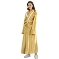 thumbnail image 5 of Gaexia Bath Robes For Women Extra Long Flannel Bathrobe for Cozy Nightgown with Deep Pockets Soft Fabric Elegant Kimono Style Home Wear, 5 of 5