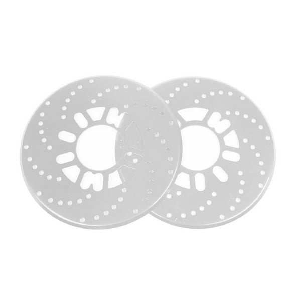 Unique Bargains 2 Pcs Silver Tone Aluminium Decorative Auto Car Disc Brake Rotor Covers