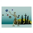 thumbnail image 2 of Outer Space Cutting Board, Odd Alien Celestial Body with Small Planets Hero Super Powers Image, Decorative Tempered Glass Cutting and Serving Board, Large Size, Multicolor, by Ambesonne, 2 of 5