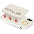 thumbnail image 2 of iPhone Xs case with Card Holder, iPhone x/xs Phone Case Wallet for Women magsafe Compatible Wallet Detachable 2-in-1 for Men-White, 2 of 16