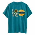 thumbnail image 4 of EQWLJWE Womens Sunflower Love Shirt Vintage Hippie Flower Nurse Mom Gift Round Neck T-Shirt, 4 of 4