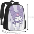 thumbnail image 3 of kuromi Anime Backpack For Cartoon Backpacks Cartoon Anime Character Casual Travel Backpack Large Capacity Laptop Backpacks, 3 of 5