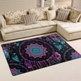thumbnail image 2 of Coolnut Lightweight Soft Area Rugs 60 x 39 inch (5'x 3'3"), Feathers Moon Over Black Floor Mat for Kids Playing Room Hardwood Floor Living Room Nursery Rugs, 2 of 6