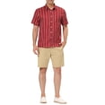 thumbnail image 2 of Lars Amadeus Men's Casual Summer Beach Short Sleeves Button Down Striped Shirt, 2 of 6