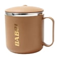 thumbnail image 2 of Insulated Stainless Steel Mug Thermal Tea Cup with Lid & Handle Double Wall Coffee Mug Leak-Resistant Travel Cup Ergonomic, Brown, JKODE, 2 of 7