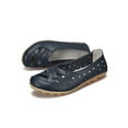 thumbnail image 3 of Difumos Shoes for Women Breathable Hollow Out Loafers Ladies Lightweight Flat Nurse Nonslip Slip On Flats Dark Blue 4.5, 3 of 8