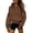 brown, variant on PRETTYGARDEN Women's Fall Hooded Sweatshirts Long Sleeve Half Zip Cropped Hoodies Pullover Fashion Clothes