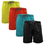 Andrew Scott 4 Pack Of Men's Quick-Dry Swim Shorts