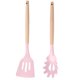 thumbnail image 1 of Utensilios de cocina del silicón, sistema del utensilio de cocina de 2 piezas, utensilios de cocina de madera fáciles de limpiar, 1 of 5