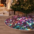 thumbnail image 5 of Daiia Color Shiny Drawing Merry Christmas Tree Skirt , Xmas Large Lace-up Tree Skirt, Santa Snowflakes Rustic Home Decorations New Year Party Farmhouse Decor-48", 5 of 6