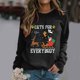 thumbnail image 2 of Gibobby Jersey de forro polar Sudadera de cuello Rojoondo con estampado navideño para mujer, de cuello Rojoondo, Tops, camisas casuales de manga larga, blusa suelta (Negro, XL), 2 of 4