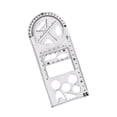 thumbnail image 1 of Geometric Ruler Craft Drawing Rulers Portable Drawing Template Ruler Mathematics Learning Template for Woodworking Writing Office Supplies Style B, 1 of 8