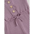 thumbnail image 6 of Hirigin Toddler Baby Girl Summer Clothes Ribbed Sleeveless Button Down Tank Top Short Jumpsuit Rompers One Piece Outfit, 6 of 8