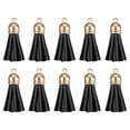 thumbnail image 1 of 1.46 Cuero Borla Llavero Borla Dije Granel con Tapa para Llavero Pulsera Joyería Fabricación Bricolaje Artesanía Accesorio 50uds, Negro, 1 of 6