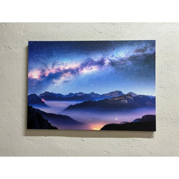 Above Clouds Wall Decor, Above The Clouds Poster, Space Printed Canvas, Sky Canvas, Cosmos Wall Art, Milky Way Poster, Landscape Wall Decor, Canvas Wall Decor - Rolled Canvas