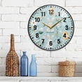 thumbnail image 3 of Yayeee Wall Clock Battery Operated 11.9" Silent Quartz Non-Ticking for Living Room Decor, Floral Easter, 3 of 8