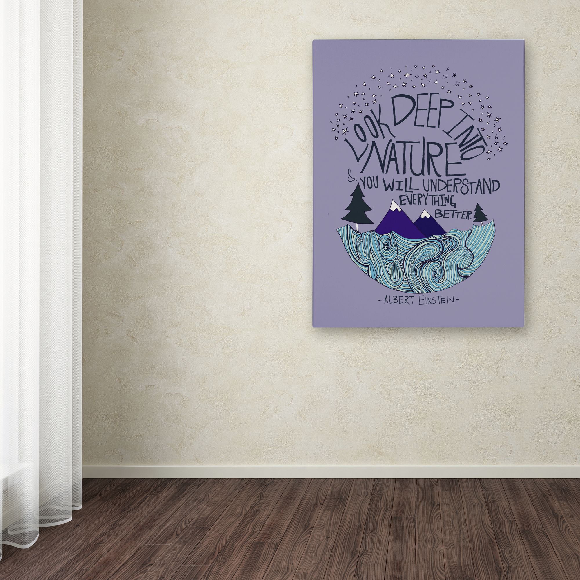 "Albert Einstein Nature" Canvas Art by Leah Flores