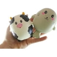 thumbnail image 2 of ALL 10 Adorable Chunky Animals Slow Rise Squishy Toys - Memory Foam Party Favors, Fidgets, Prizes, OT (Cow, pig, bunny, tiger, cat, dog, unicorn, seal, chick, panda), 2 of 8