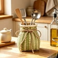 thumbnail image 5 of AYktou Bamboo-Woven Flower Basket, 3.9×5.1 Inch Rattan Tabletop Vase Gypsophila Dried Flower Vase Decor, Farmhouse Tableware Storage Container Flower Arranger for Living Room Shelf Centerpiece, 5 of 7