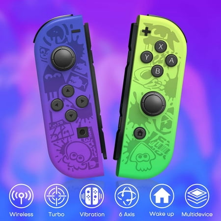 Wireless Joypad Controller Compatible with Nintendo Switch, Left and Right Switch Controllers, Support Dual Vibration/Motion Control/Wake-up/Screenshot
