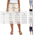 thumbnail image 3 of VBVC Women's Cotton Linen Drawstring Bermuda Shorts , Casual Knee Length Shorts For Women , Ladies' Summer Straight Leg Shorts with Pockets,Navy,S-3XL, 3 of 9