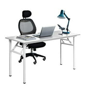Need 55 inches Computer Desk Office Desk Folding Table with BIFMA Certification Computer Table Workstation,White AC5DW-140