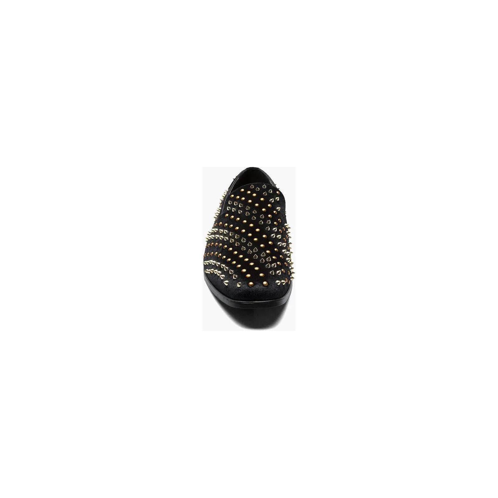 Stacy Adams Sabert Colorful Spike And Stud Slip On Black 