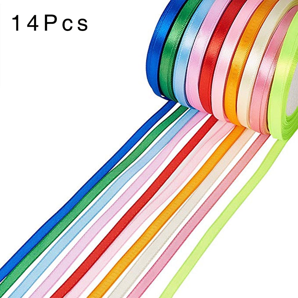 1yard/pcs 18pcs Grosgrain Ribbon for Crafts DIY Multi-color 6mm 