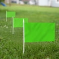 thumbnail image 3 of Anley Green Mini Flag 12 Pack - Hand Held Small Miniature Solid Green Blank Flags on Stick - Fade Resistant & Vivid Colors - 5x8 Inch with Solid Pole & Spear Top, 3 of 7