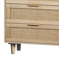 thumbnail image 2 of 51.18"6-Drawers Rattan Storage Cabinet Rattan Drawer,for Bedroom,Living Room,Natural, 2 of 8