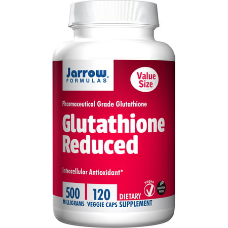 Jarrow Formulas Reduced Glutathione, Supports Liver Health, 500 mg, 120 Veggie (Best Time To Take Glutathione Supplements)