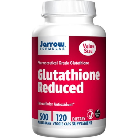Jarrow Formulas Reduced Glutathione, Supports Liver Health, 500 mg, 120 Veggie (Best Liver Protection Supplement)