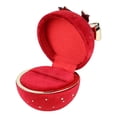 thumbnail image 1 of Joyero de satén pequeño y elegante con lazo para regalo de ceremonia de propuesta diaria rojo para anillo, 1 of 9