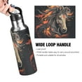 thumbnail image 2 of ALAZA Cool Horse Water Bottle Insulated Flask Stainless Steel Straw Lid 20 oz, 2 of 6