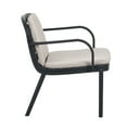 thumbnail image 5 of EBQOSK Outdoor PP Club Chair, Black Frame with Beige Cushion, Set of 2 Beige, 5 of 7